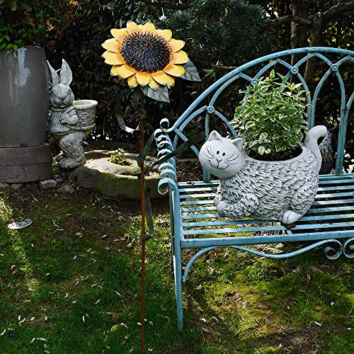 E-view Estacas de Metal para jardín con diseño de Girasol, estaca ...