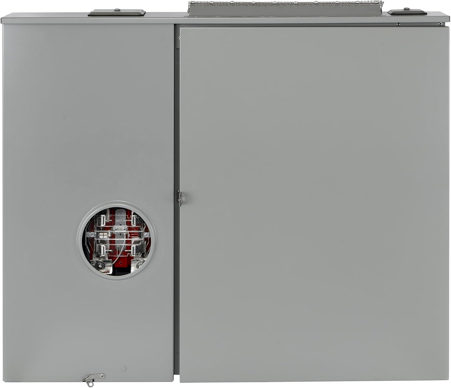 Leviton 400A Outdoor Meter Main Combo, 12 Spaces, Ringless with Lever Bypass, Removable 5th Jaw Installed, LS140-S5D