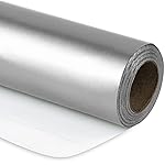 RUSPEPA Silver Metallic Wrapping Paper - Solid Color Matte Metallic Jumbo Gift Wrap Paper Jumbo Rolls Perfect for Wedding, Birthday, Christmas, Baby Shower - 30 Inches x 100 Feet