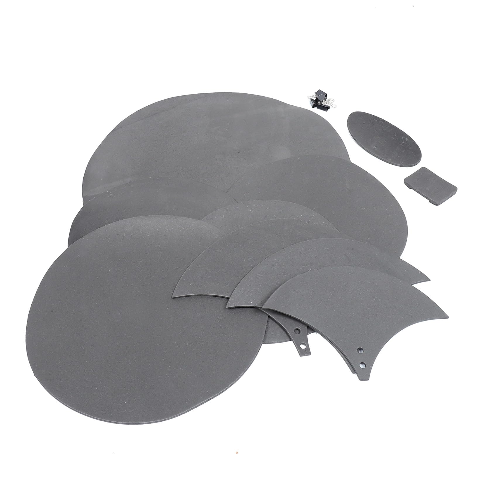 ibasenice Silent Drum Pad Kit 14-teilig Schlagzeugdämpfer Schlagzeug-dämpfer-pads Schlagzeugdämpfungspads Selbstklebende Rückseite für Schlagzeug und Becken