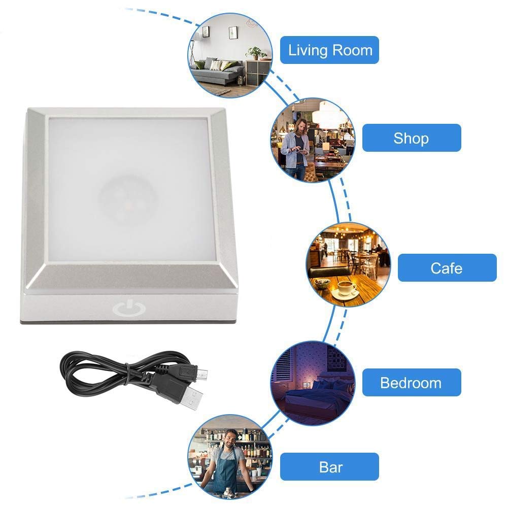 EEEKit 2 Basi LED Per Cristalli - Doppio Pack Con Base Piatta E Concava, Luci Multicolore Touch Per Vetro 3D - Foto 9