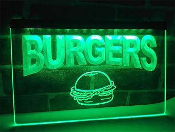 XKLWS USB Dimming Fast Food Shop Party Neon Lights for Wall Decoration,Night Lights Color RGB, Size 30x20cm