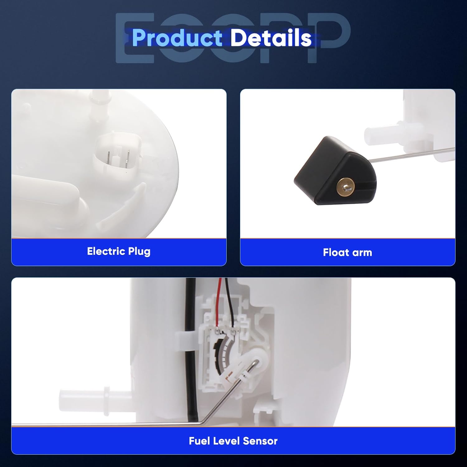 ECCPP Electric Fuel Pump Module Assembly E2577M Compatible with Ford Explorer 2011-2012 3.5L Right Side