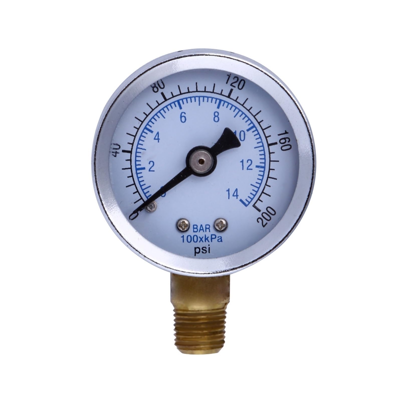Ciśnieniomierz, 0-200 PSI 0-14 Bar Ciśnienie sprężarki/wskaźnik hydrauliczny Manometr 1/8 NPT do regulatora pneumatycznego sprężarki powietrza