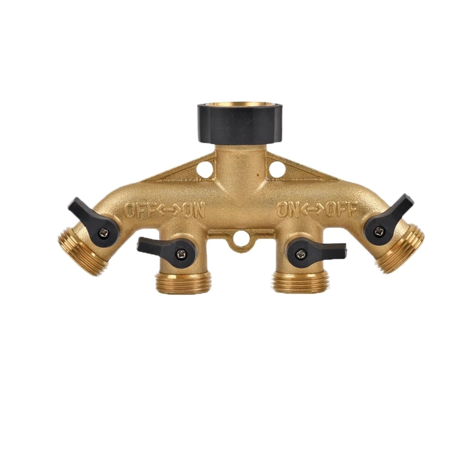 Cbkrgfpdou Gold E Brass 2-Way Y Hose Splitter