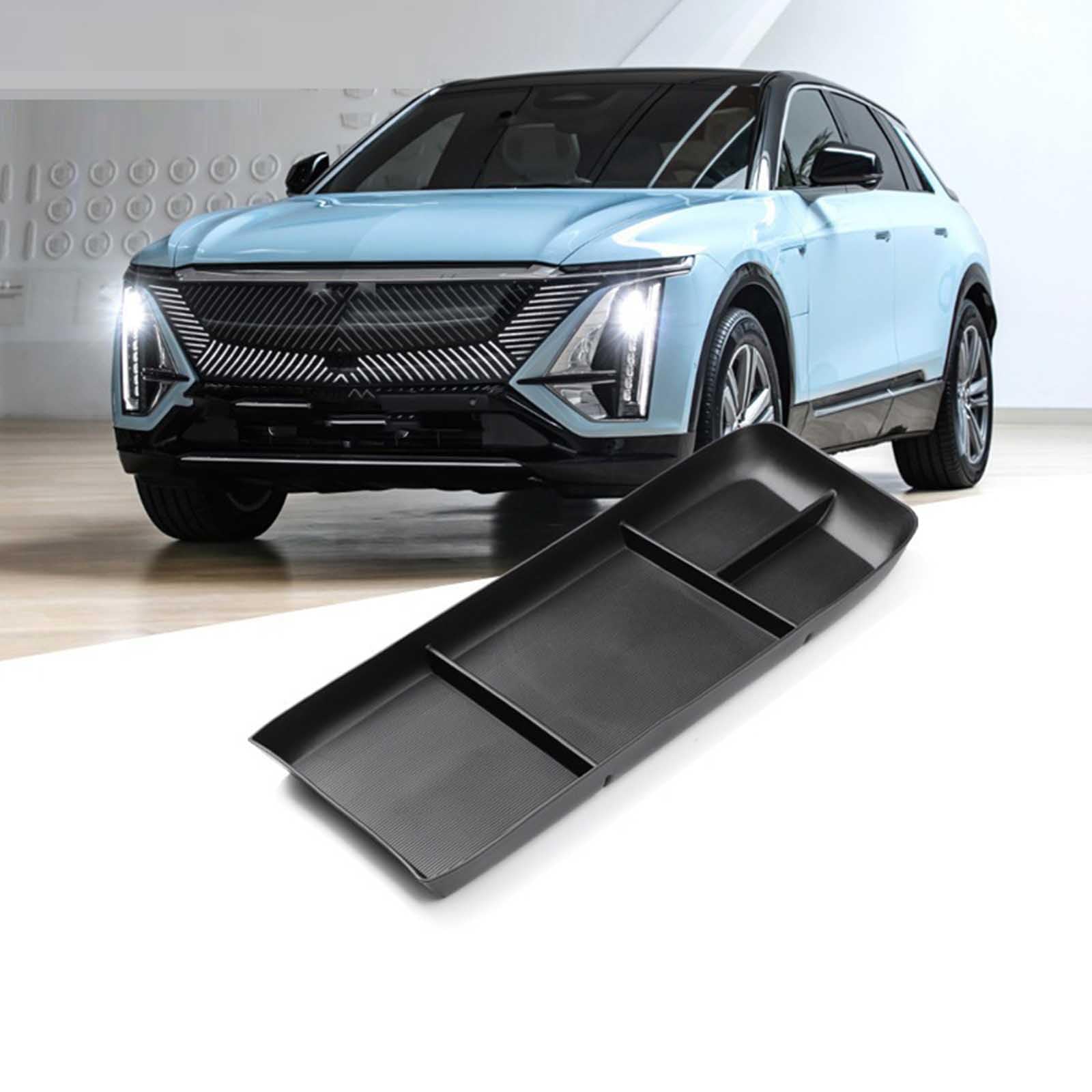 Caja de Almacenamiento para Cadillac Lyriq, Reposabrazos Central Guantera Hundimiento Bandeja de Consola Central Accesorios