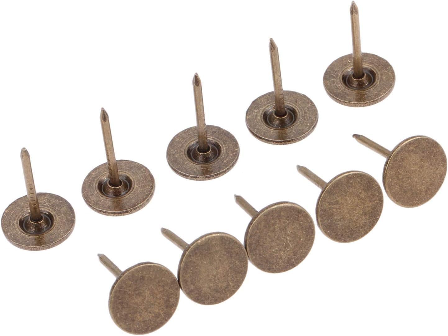 Tachuelas de tapicería, 100 Uds 11 * 17mm tapicería de Bronce Antiguo Clavos joyería Caja de Madera Muebles sofá Puerta Tachuela Decorativa Pasador