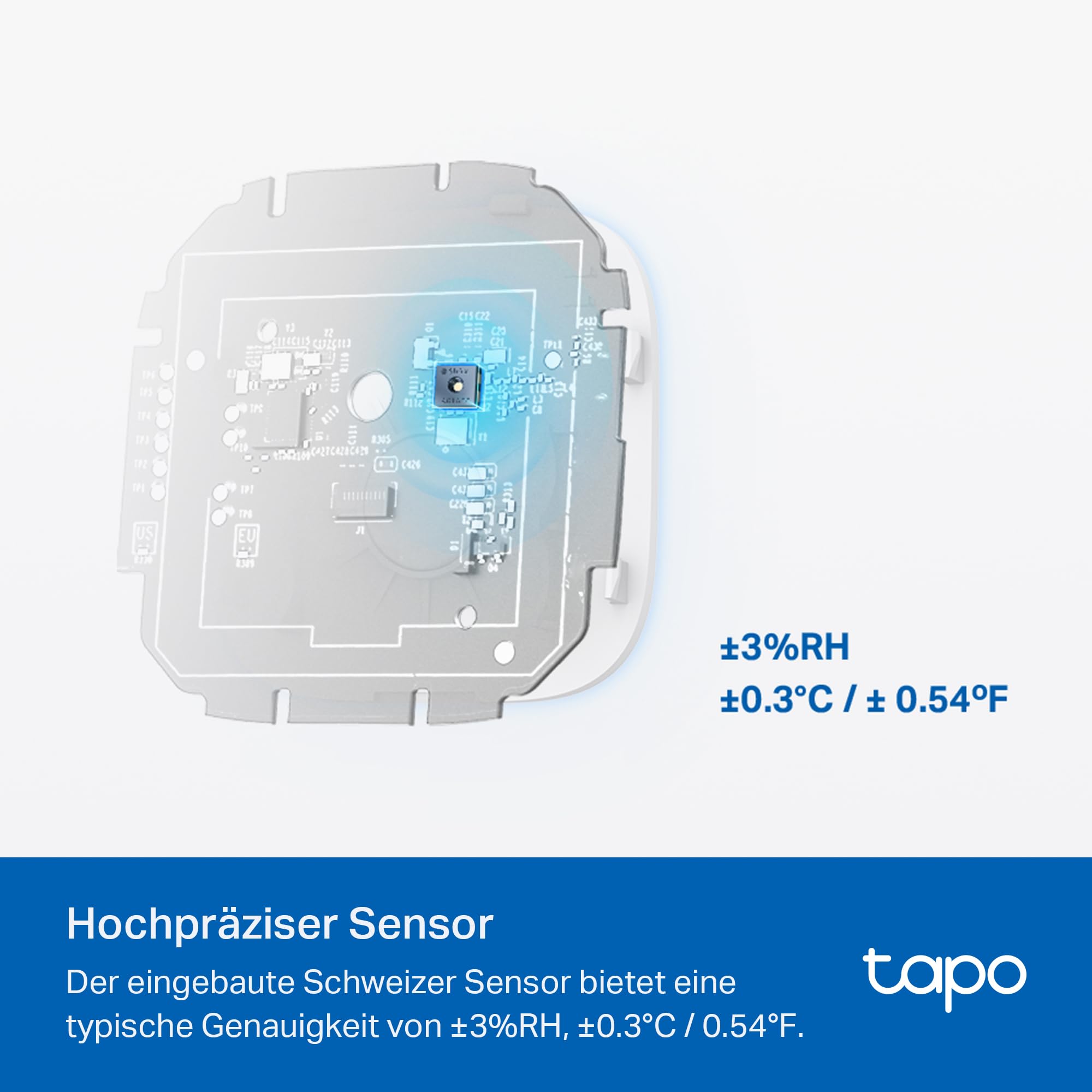 TP-Link Tapo T315 Smart Home Temperatur und Luftfeuchtigkeitsmesser,digitales Thermo-Hygrometer Innen, Raumthermometer mit 2.7'' E-Ink Display, Hochpräzisionssensor, Hub erforderlich