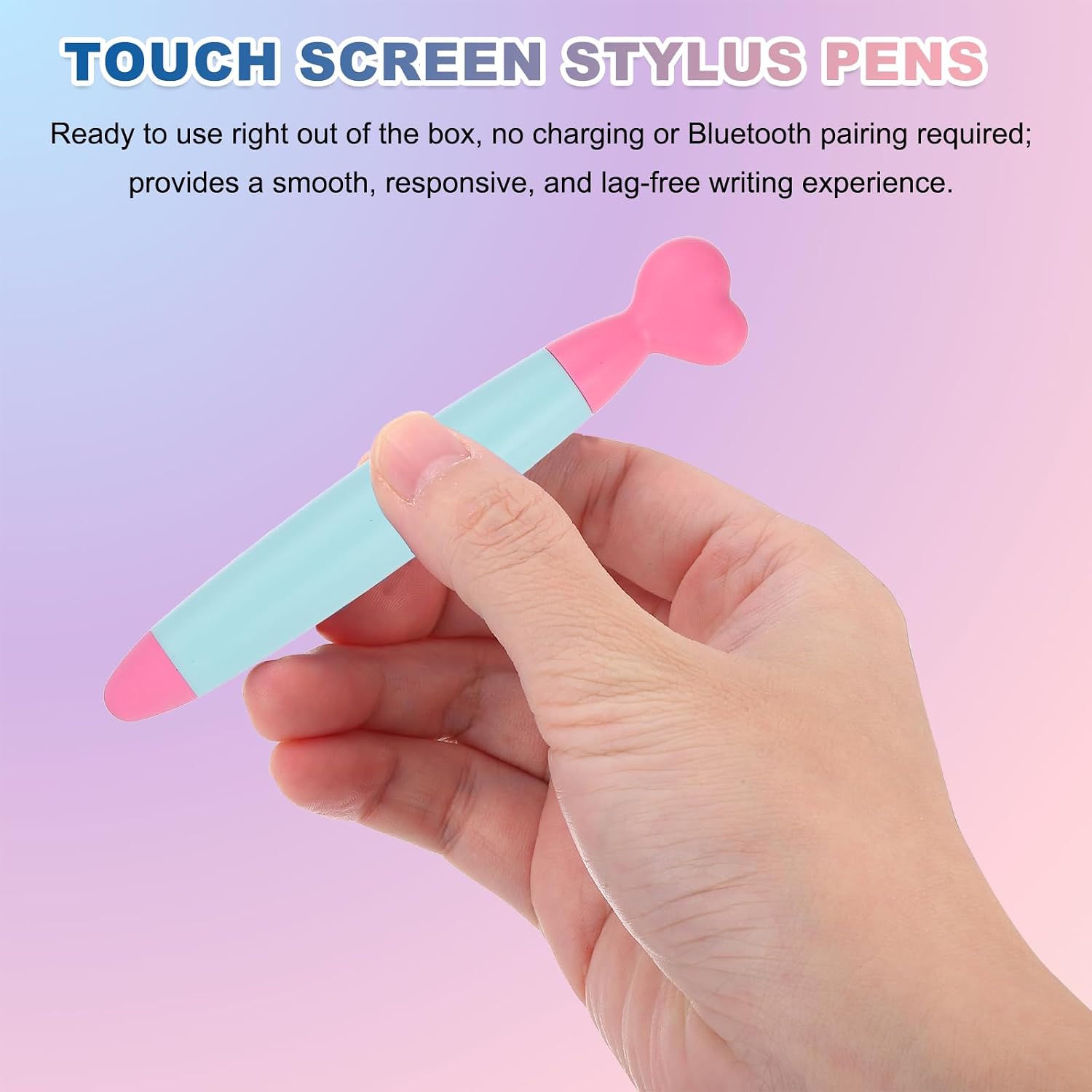 PATIKIL Crayon Stylus Pens for Touch Screen, High Sensitivity Universal Pen Capacitive Digital Pens Touchscreen Stylus for Phone Tablets Laptop Touch Screen Devices, Light Green image 4