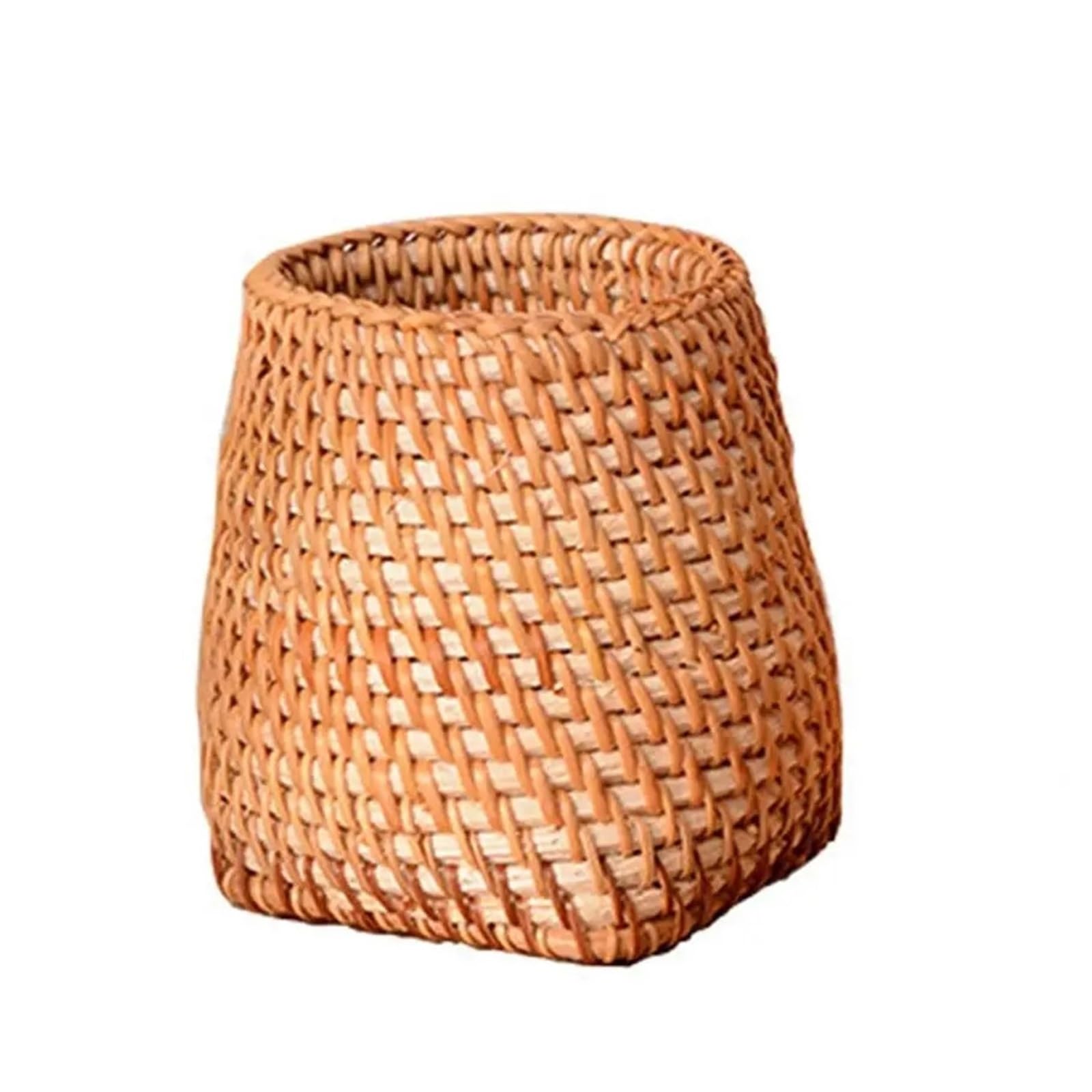 ZNJAMN 1PCS Stationery Storage Wood Vine Rattan Pen Holder Cosmetic Multifunctional Hand Woven Handmade for pens(C)