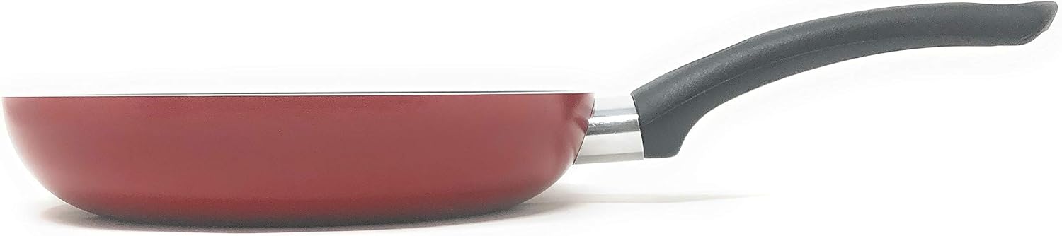 Sartén Ballarini Caprera 20 Cm - Antiadherente Cerámica, Aptas Para Inducción, Color Rojo, Hecho En Italia
