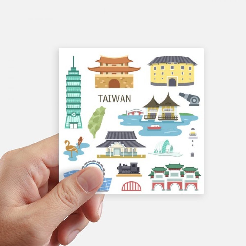 Stickers Taiwan Confucius Temple 10CM pour identifier sa valise et décorer un PC portable