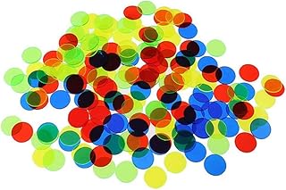 Toddmomy 500pcs Counters Counting Chips Bingo Chips Counting Discs Markers Transparent Counters for Kids Math (Random Color)