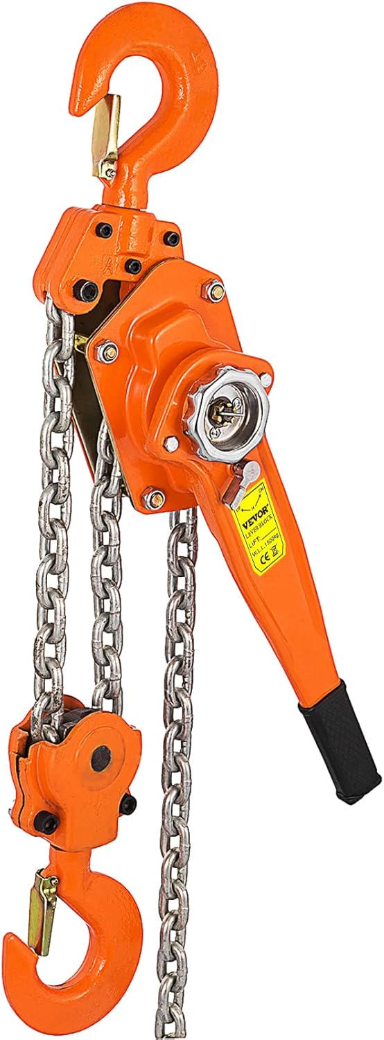 Happybuy Lever Chain Hoist 3/4 Ton 1650LBS Capacity 10 FT