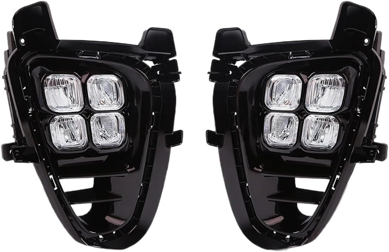 Compatible For KIA Sorento Prime 2018 2019 2020 Car Fog Lamps Daytime Running Lights Front Bumper Headlights Auto Daylights 12V(U Version)