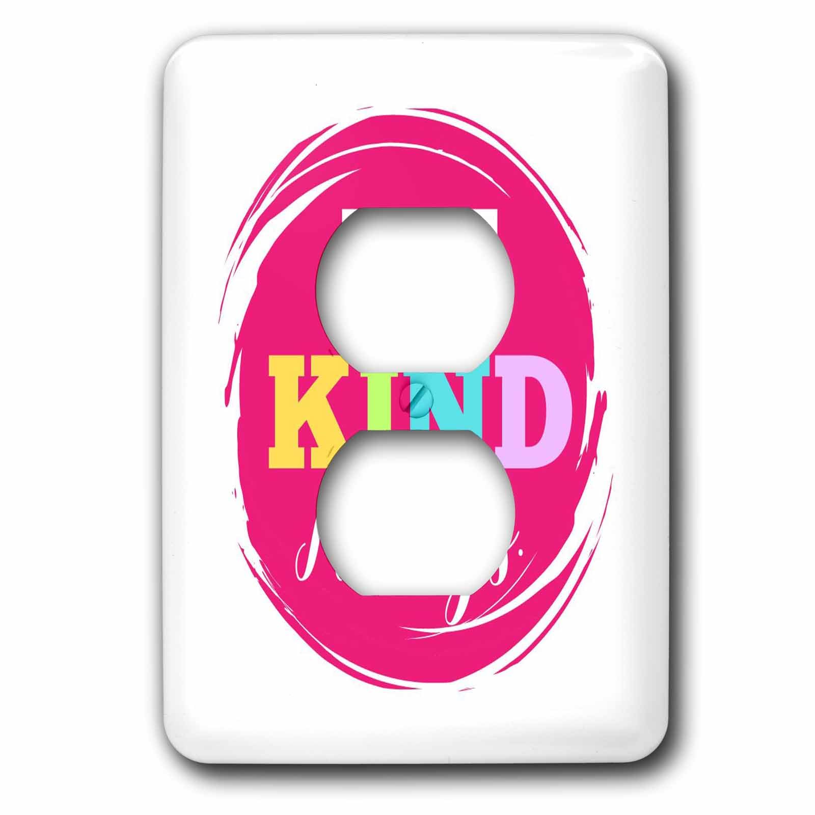 3dRose 3DRose Lourdes - Quote - Image of quote Be kind always. - Light Switch Covers (lsp-388448-6)