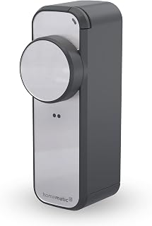 Homematic IP Türschlossantrieb – pro, anthrazit-silber, Smart Home, permanente Türüberwachung, Smart Lock, elektronisches Türschloss, einfach nachrüsten, steuern per App, Alexa & Google Home, 162826A0 | Smart Home, permanente Türüberwachung, Smart Lock, elektronisches Türschloss, App-Steuerung, Alexa & Google Home, 162826A0