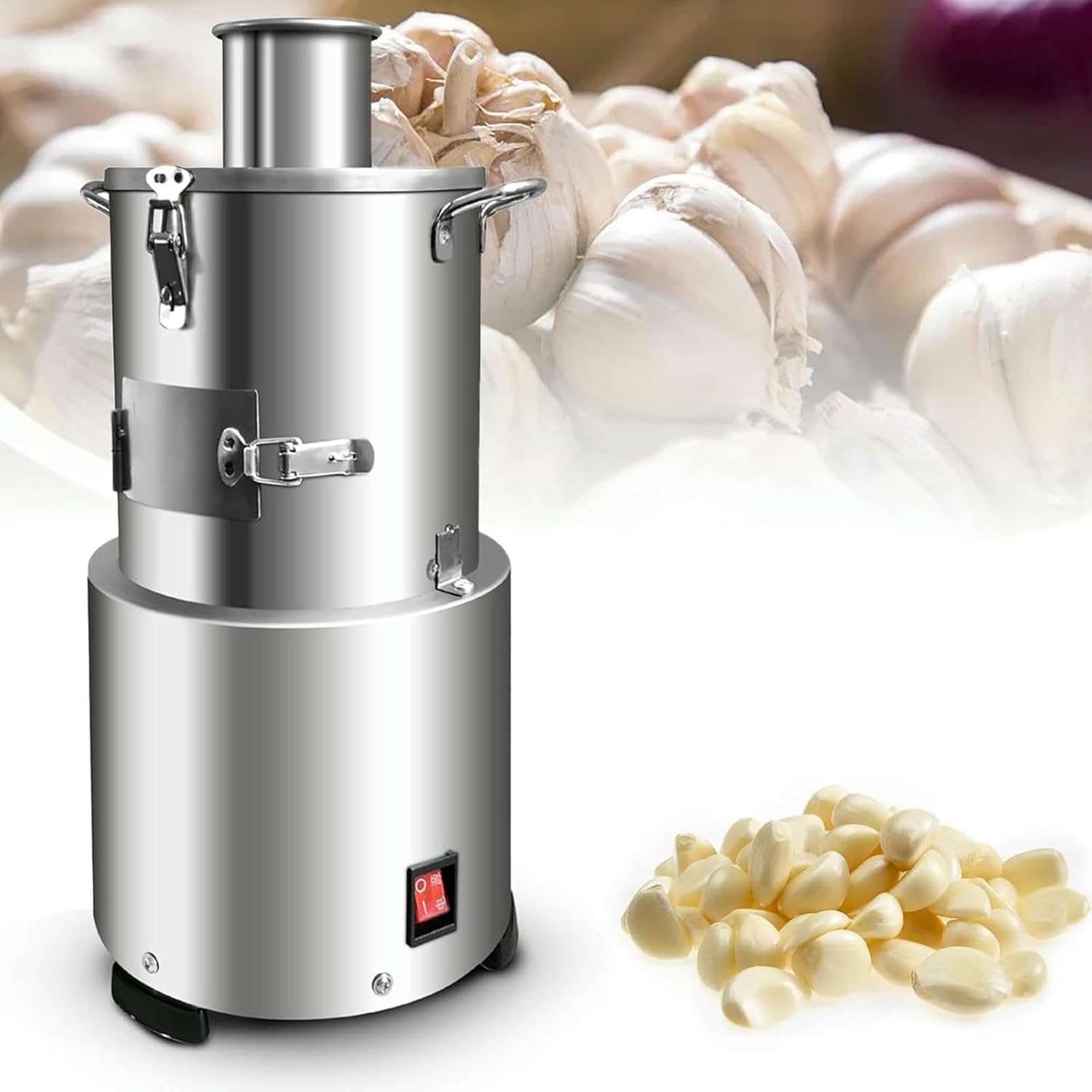 Electric Garlic Peeler Machine 200W Electric Stainless Steel Peeling Machine,Garlic Peeler Machine,Commercial Garlic Peeling Machine,30kg/h Electric Stainless Steel Automatic