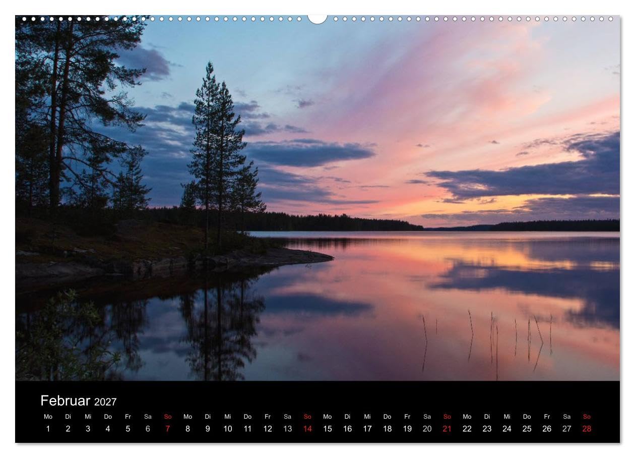 CALVENDO - Lichter des Nordens (Wandkalender 2027 DIN A2 quer), Monatskalender: Skandinaviens Lichterstimmungen