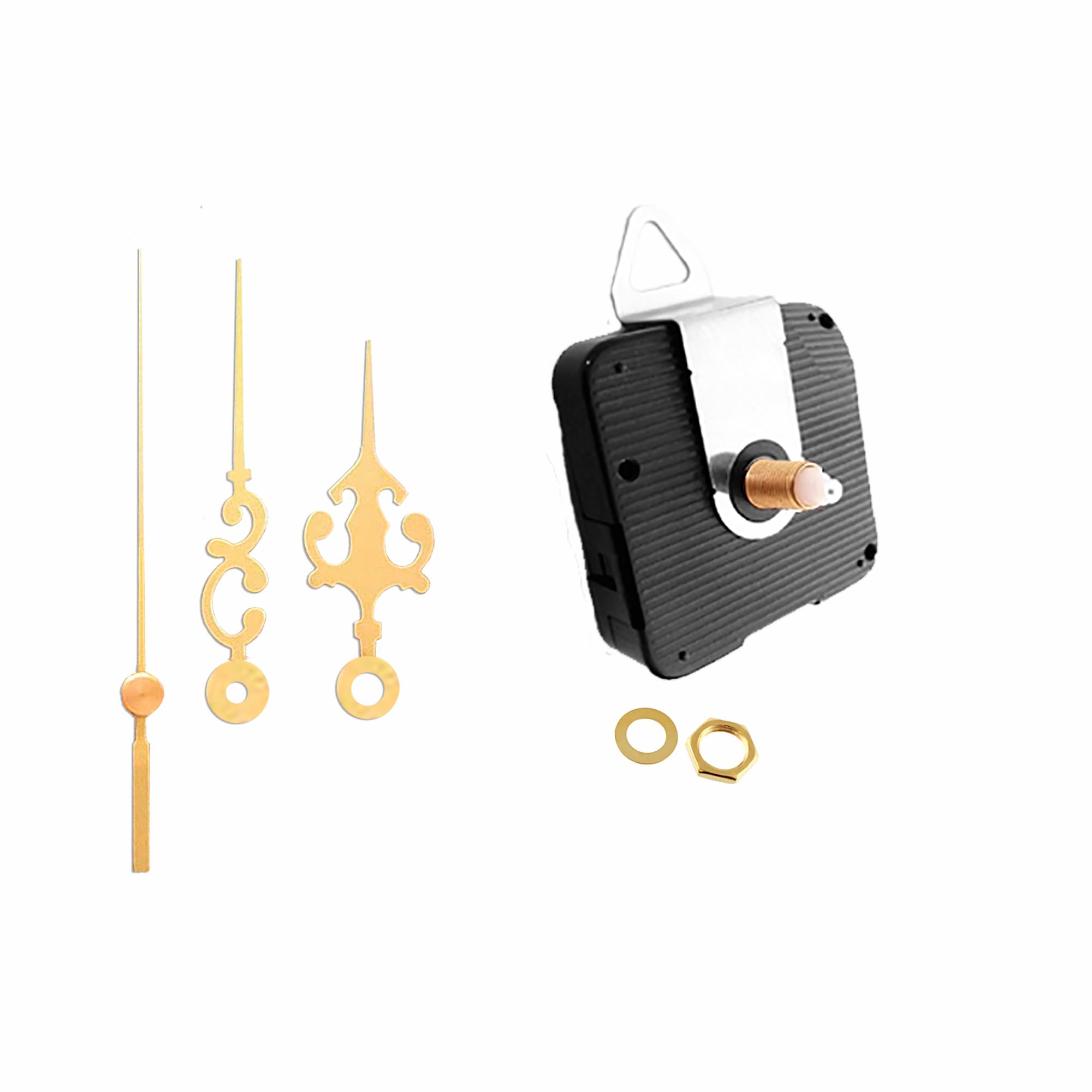 DHORCAS Quartz Clock Kit #07 - 1/4, 1/2, 3/4, 1 Thread Motor With Black 3.5" Hands