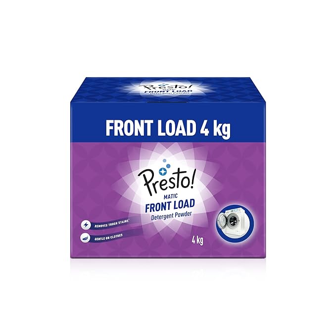 Amazon Brand – Presto! Matic Front Load Detergent Powder – 4 kg at Rs. 499