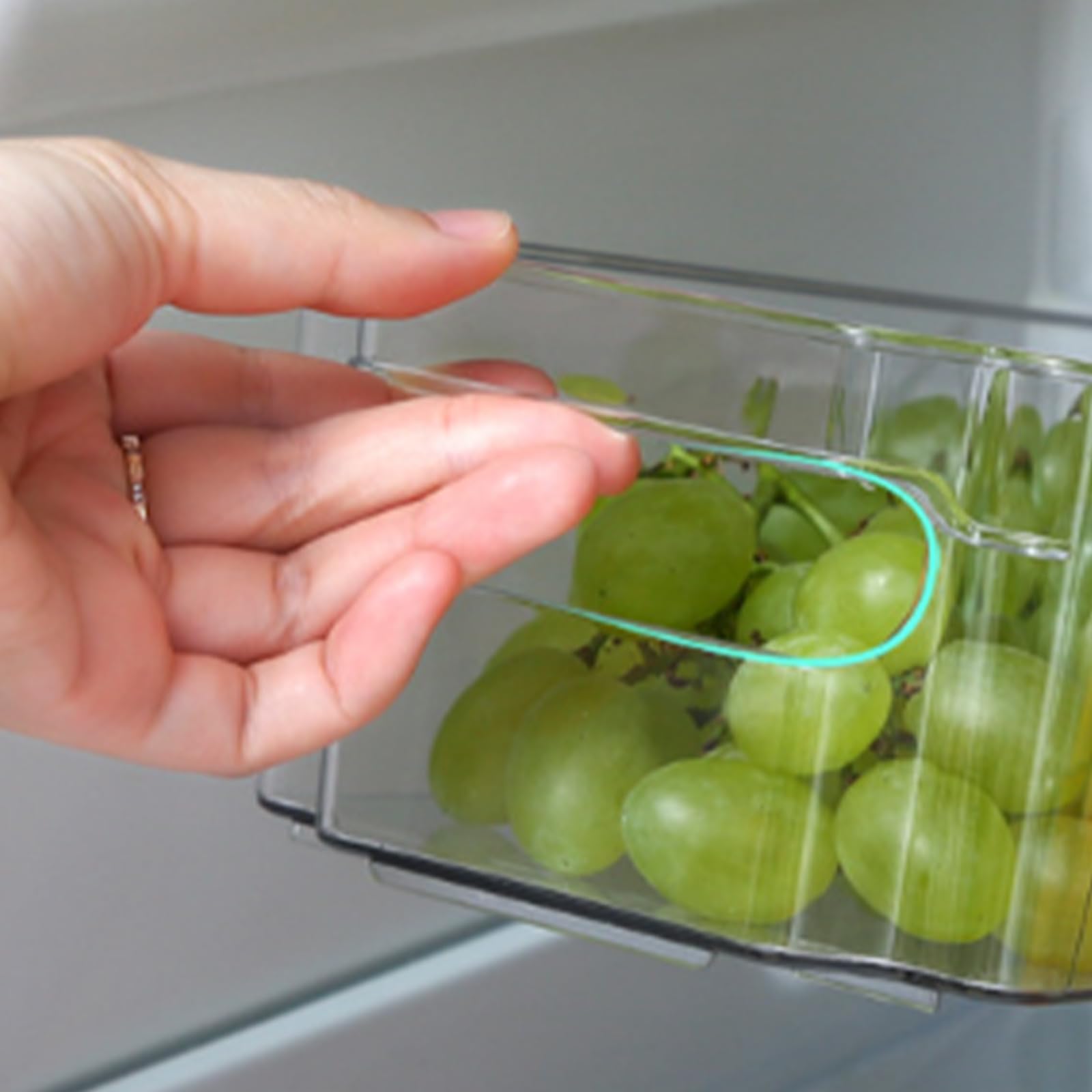 2 Pezzi Contenitori Alimentari Organizer, Contenitori Frigo Impilabili, Organizer Frigorifero Trasparenti, per Frigoriferi, Congelatori e Armadietti