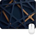 ZORI Pattern Polygons Blue Gaming Mouse Pad - Computer Laptop PC| Work from Home/Office | Anti-Skid, Anti-Slip, Rubber Base | (Pattern_02_Polygons_Blue-Yelow) gallery image