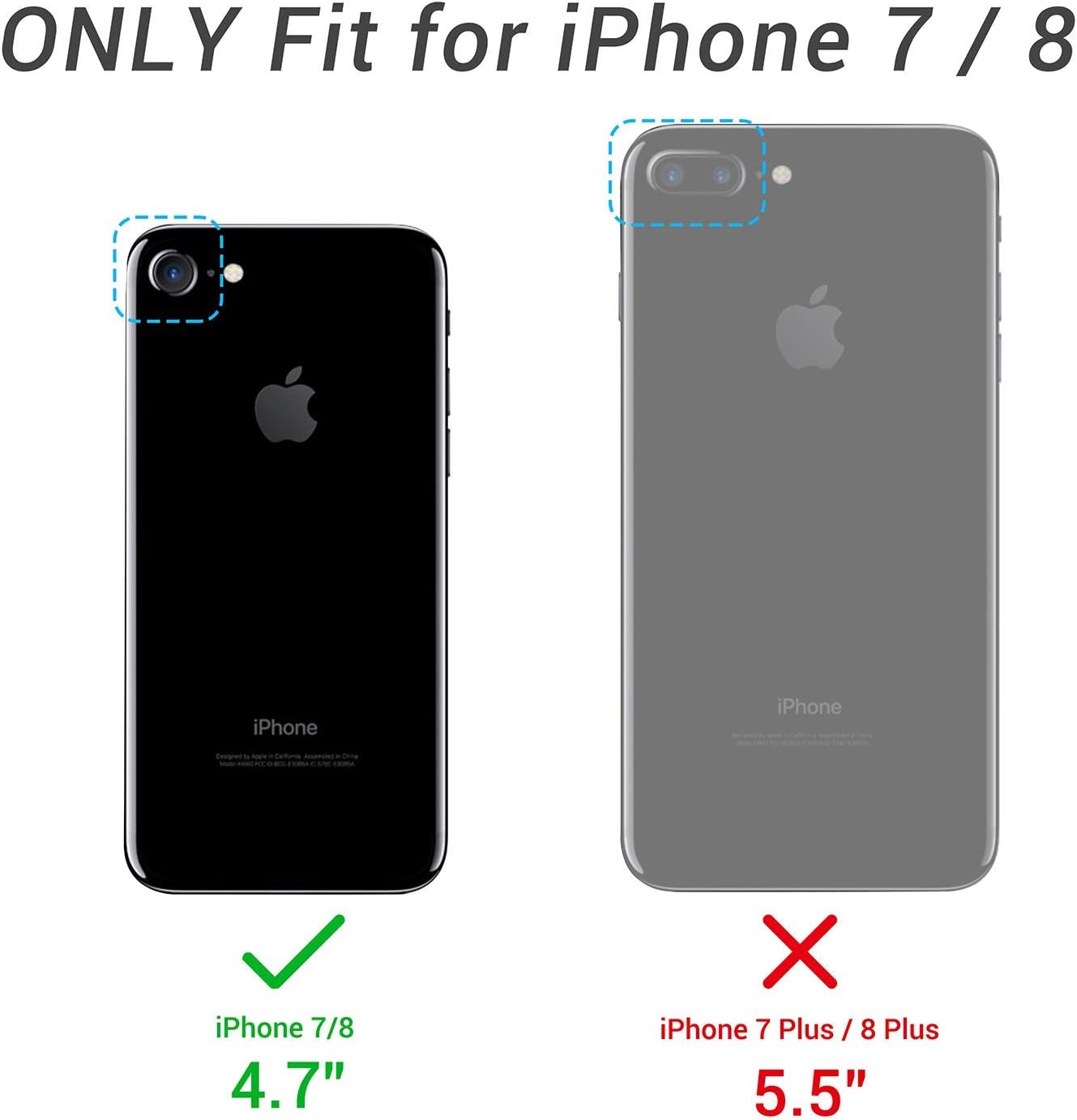 YOUMAKER Designed for iPhone 8 Case & iPhone 7 Case, Full Body Rugged with Built-in Screen Protector Heavy Duty Protection Slim Fit Shockproof Cover for iPhone 8 4.7 Inch - Red