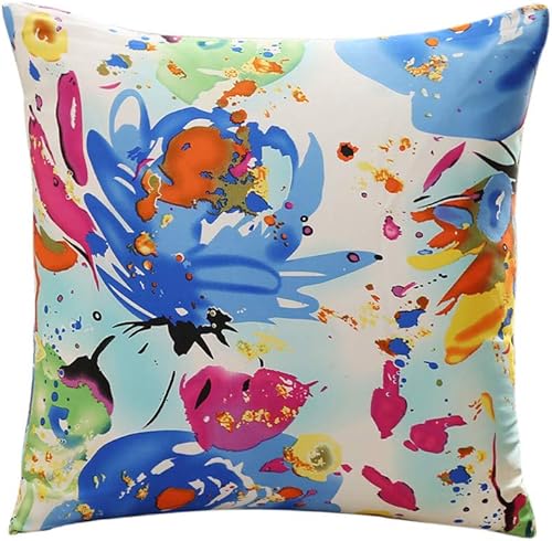 Miniatura 6 de Tim & Tina Fundas de almohada de satén de seda de lujo de morera 100% pura, con cierre de cremallera, fundas de almohada decorativas de viaje (20 x