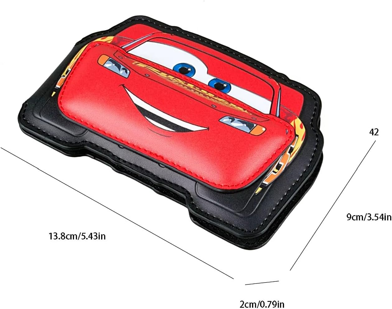 TCB Creations Lightning Mcqueens 3D Cartoon Car Character Bi-Fold Wallet