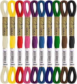 Kit 10 Meadas para Bordado Círculo Maxi Mouline - Cores Básicas