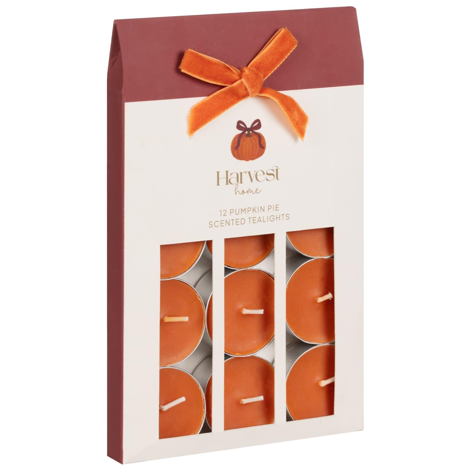 Pumpkin Pie 12 Pack Tealight Candles Halloween Autumn Scented Festive Gift Pack