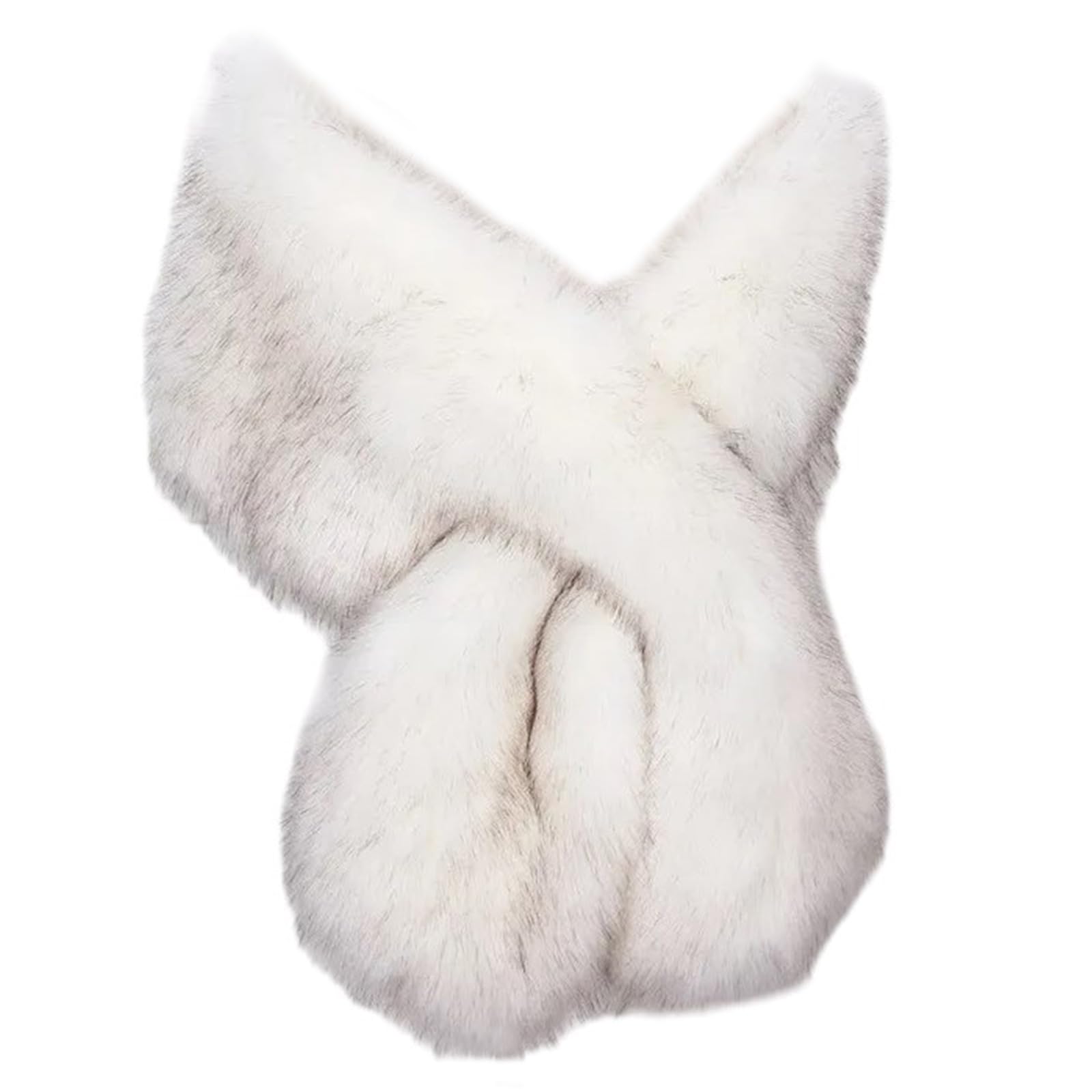 LXJLXD Winter Warm Bridal Shawl Wedding Shawl Bride Capes Cloak Faux Furs Women Wrap Soft And Warm Winter Accessory(white coffee tip)