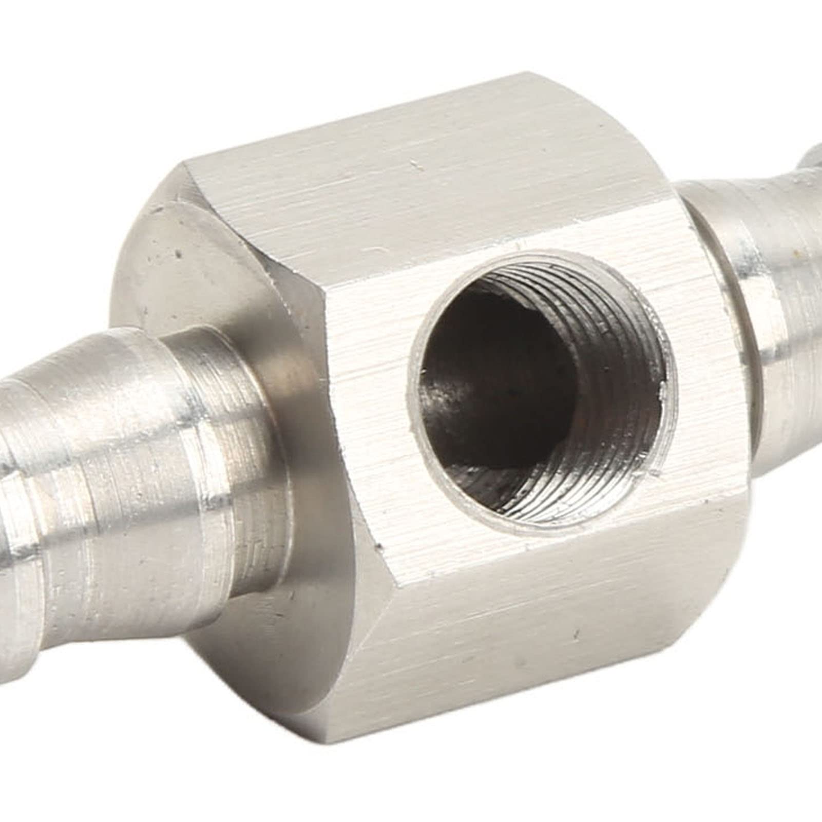 Adattatore per Manometro Pressione Carburante, Tubo Carburante Adattatore per Raccordo a T Antideformazione Porta 1/8‑27 NPT per Refrigerante Riduttori (3/8 poll)
