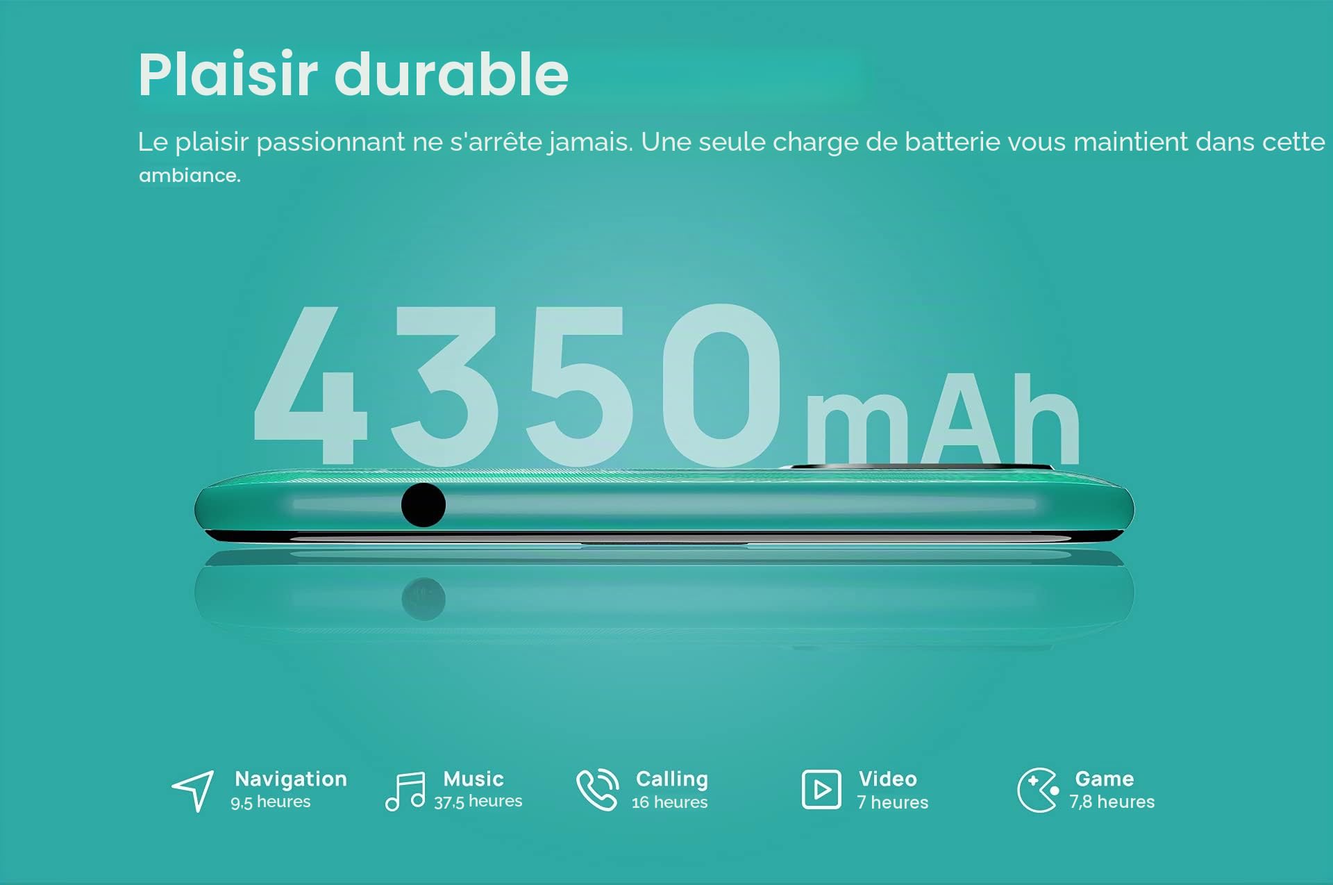 DOOGEE Smartphone Pas Cher, X93 Telephone Portable 6.1" HD+, 4350mAh 8MP+5MP Caméra, 16Go + 2 Go(SD 256Go), Android 10 Go, Double SIM 3G/GPS/WiFi Téléphone Pas Cher-Noir
