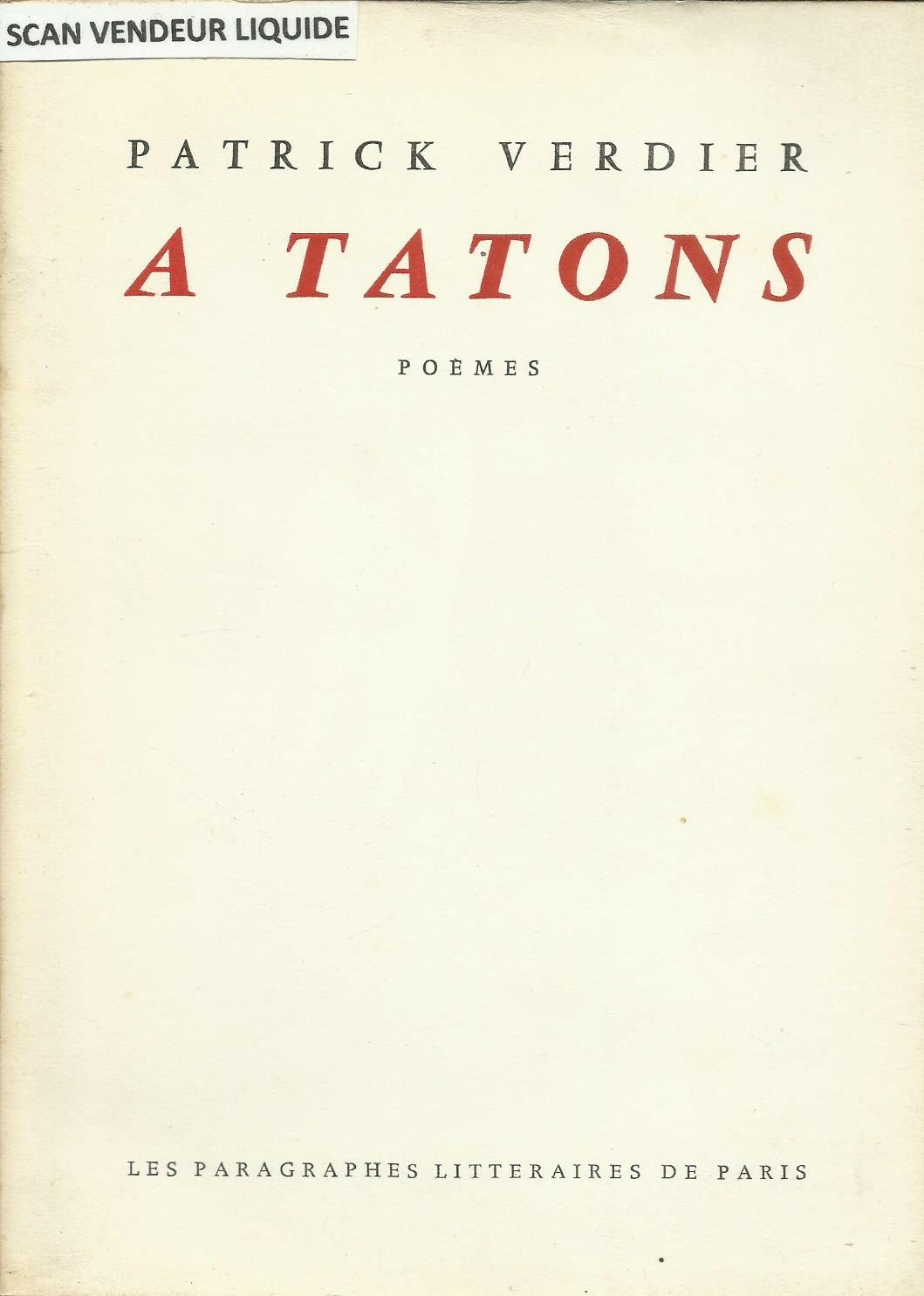 A Tatons - Poèmes.