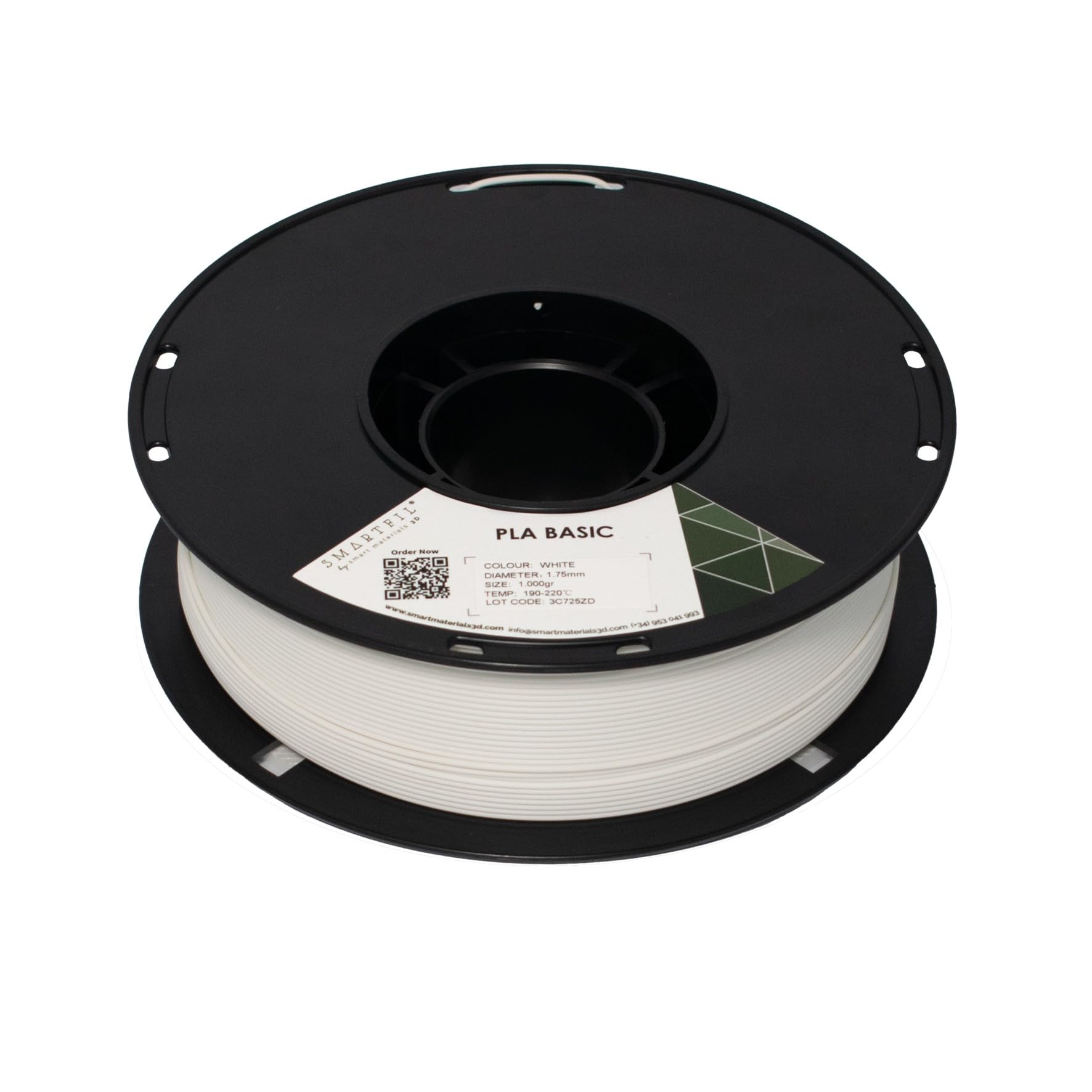 SMARTFIL PLA BASIC | Filamento para impresión 3D | ácido poliláctico | Gran facilidad de impresión | Peso: 1000g | Color: White | Diámetro: 1.75 mm en oferta en Amazon