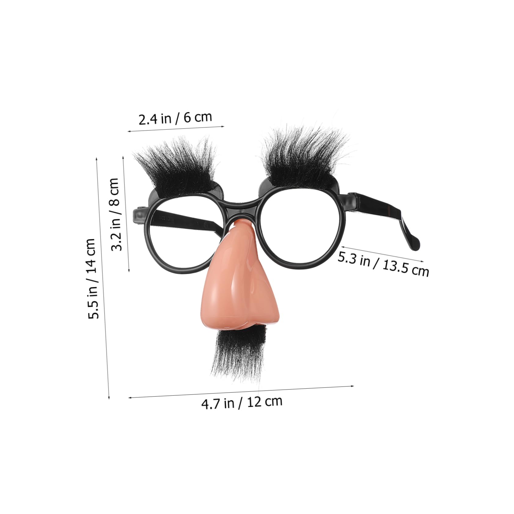Homoyoyo 12 Pcs Big Nose Silly Glasses Nose Guard for Halloween Party Funny Glasses for Adults Boys and Girls