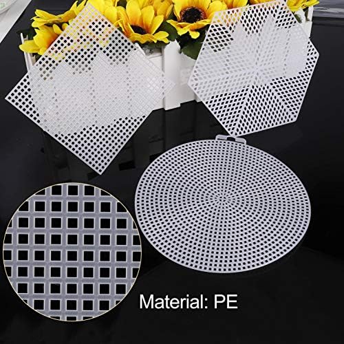 Cross stitch plastic mesh canvas 3 leaves shape DIY mesh for embroidery crochet making 24 Pieces