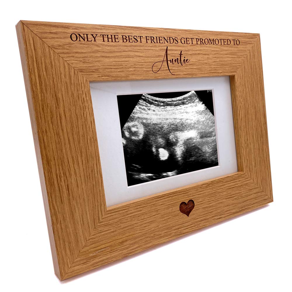 Ukgiftstoreonline Brown Best Friends Get Promoted To Auntie Baby Scan Frame Gift
