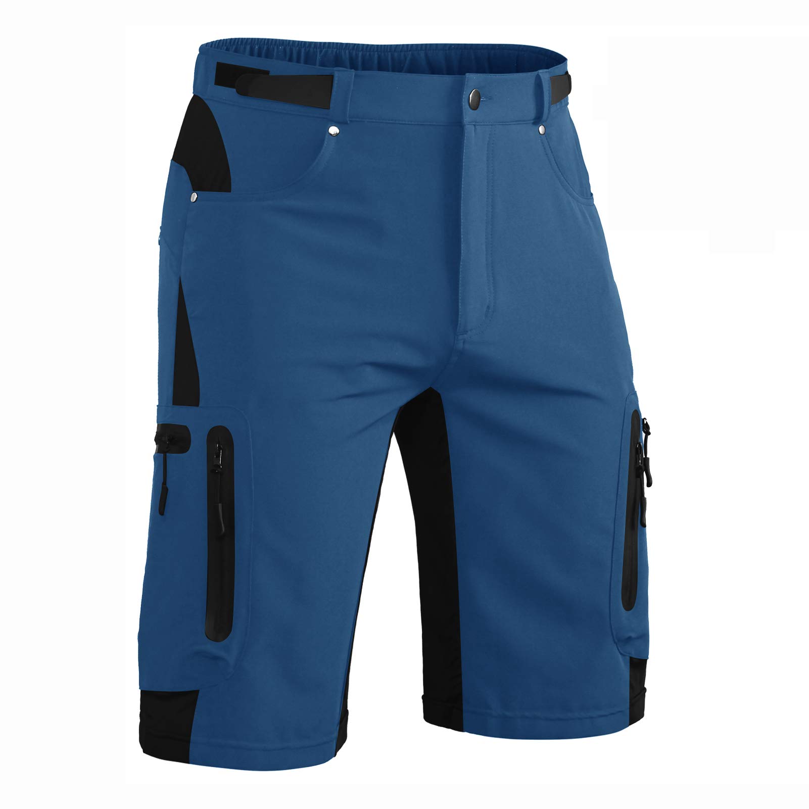Hiauspor Pantaloni Corti da Mountain Bike da Uomo Pantaloni da Ciclismo MTB Pantaloni da Ciclismo Leggeri ad Asciugatura Rapida con Tasche con Cerniera Escursionismo all'aperto