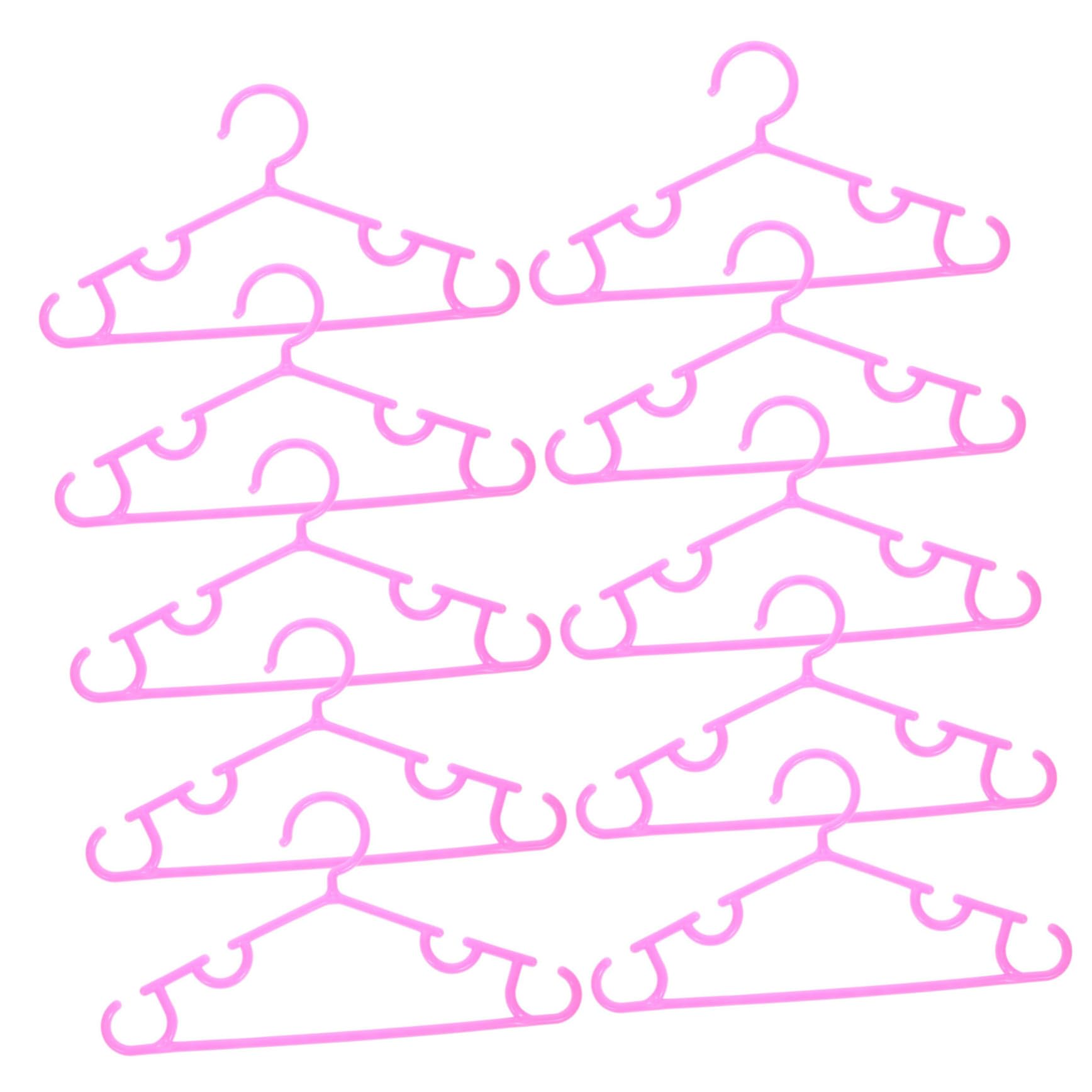 HOOTNEE 10pcs Children Hanger Clothes Rack Skirt Hangers Clothes Hangers Newborn Hangers Plastic Hangers Dress Hanger Hangers for Clothes Plastic Hanger Hanger Pink Pp