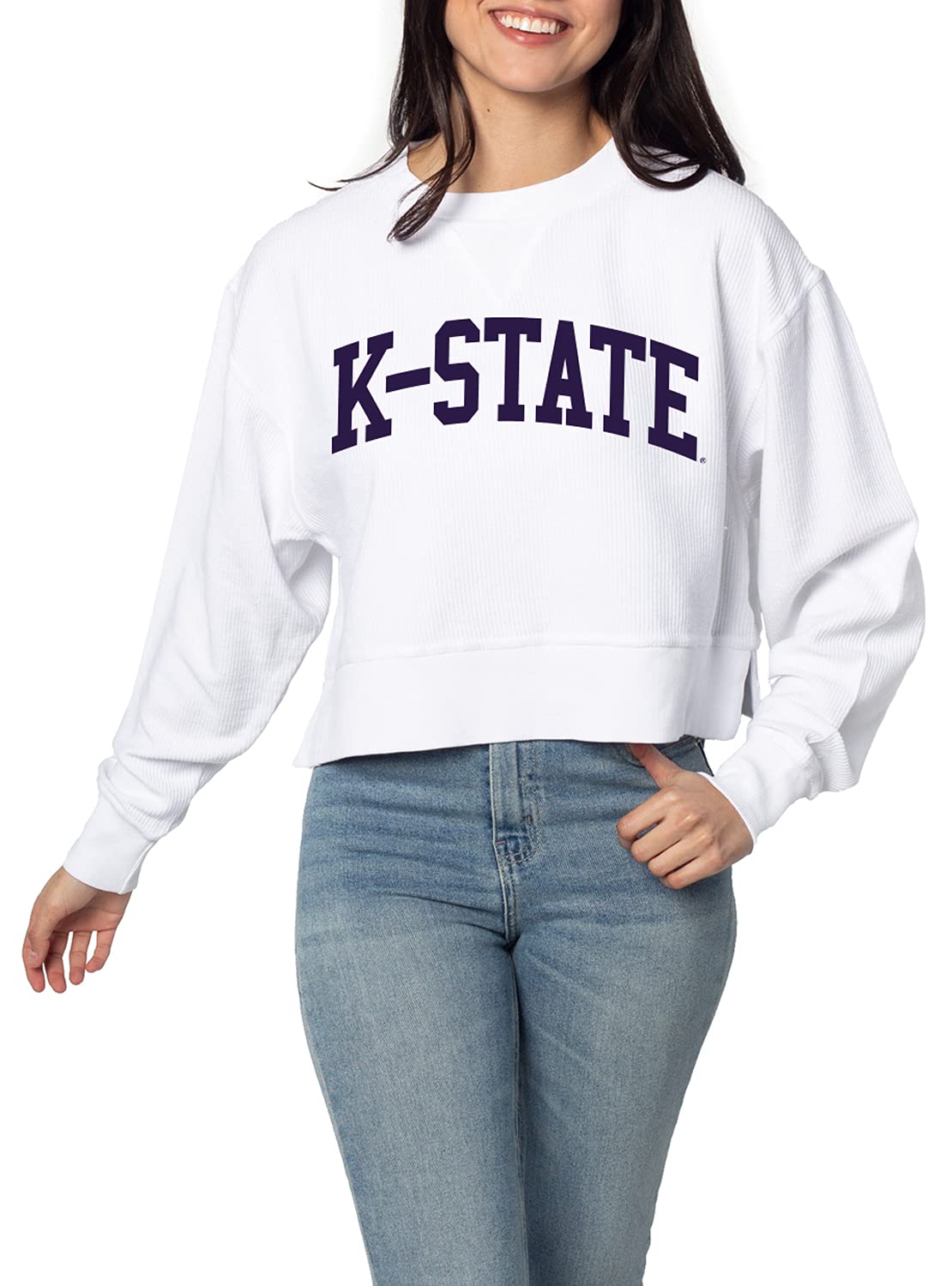chicka-d NCAA womens Corded Boxy Pullover