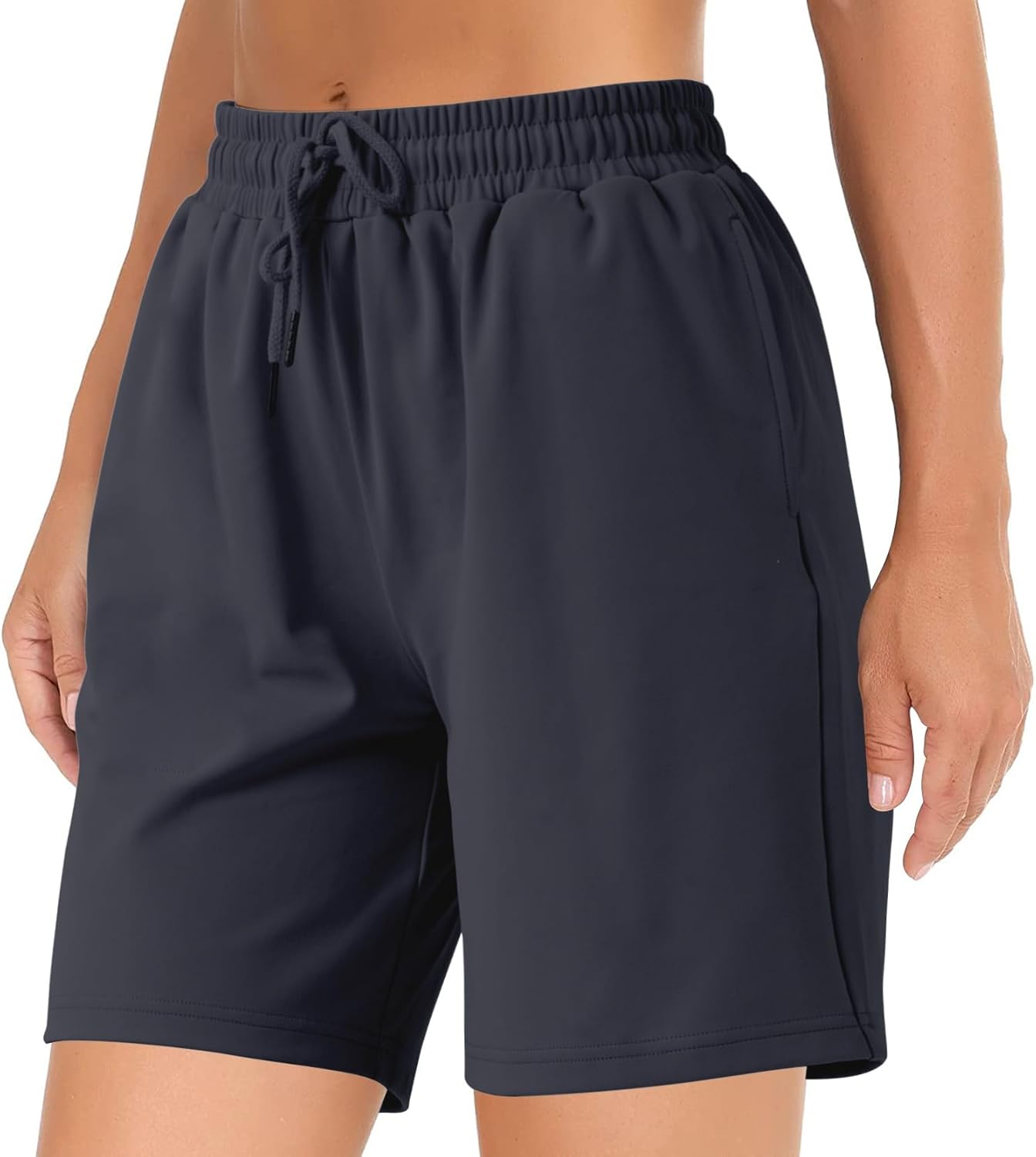 YOYOYOGA Women’s Athletic Shorts with Pockets Comfy Bermuda Shorts Yoga Casual Gym Workout Running SweatShorts