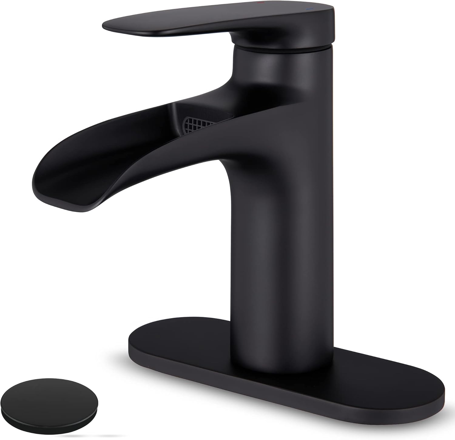 Black Bathroom Faucets, Single Hole Bathroom Faucets with Pop