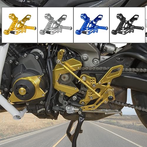 Juego de soportes de reposapiés ajustables CNC para motocicleta, para reposapiés de pasajero, para Y.a.maha MT FZ 09 MT-09 FZ-09 MT09 FZ09