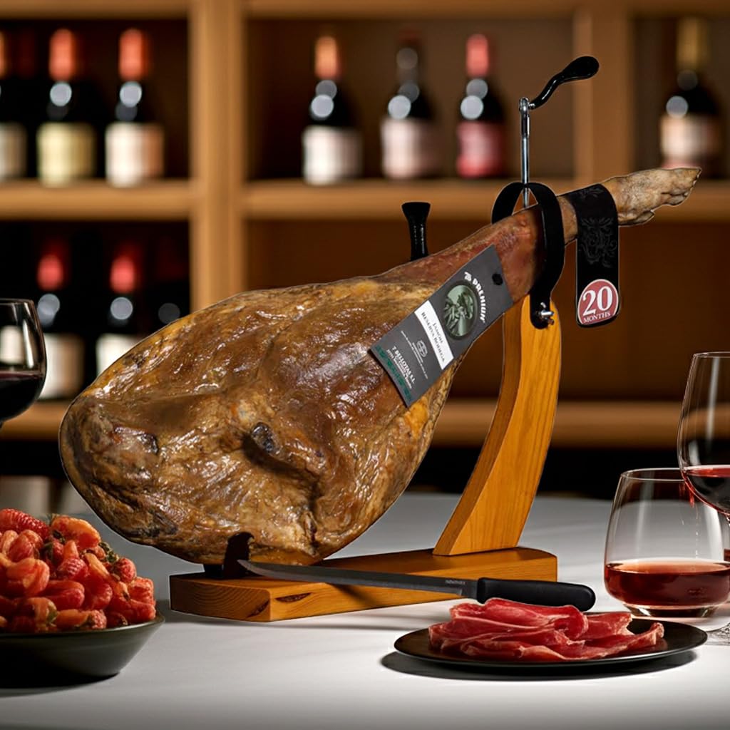 7B PREMIUM Serrano Schinken 100% Duroc | Bodega Spanischer Serrano Feldköderschinken 20 Monate (Stück +8 Kg.)