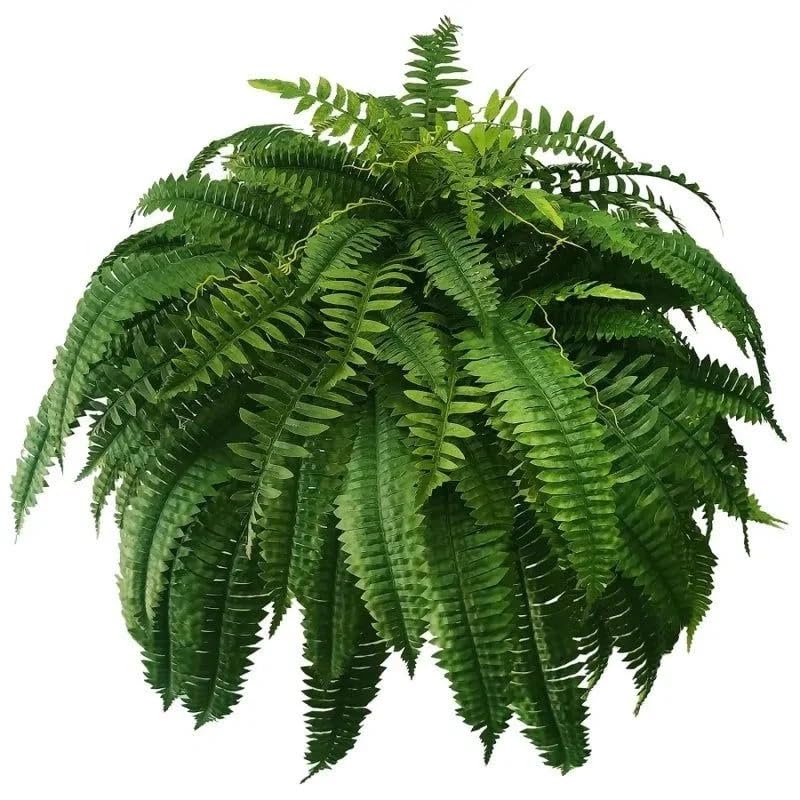 EUYIMOMO artificial ferns Artificial Boston Fern Plants Realistic Fake Ferns， UV Resistant Reusable Faux Shrubs 44cm Plastic Green Plant Décor