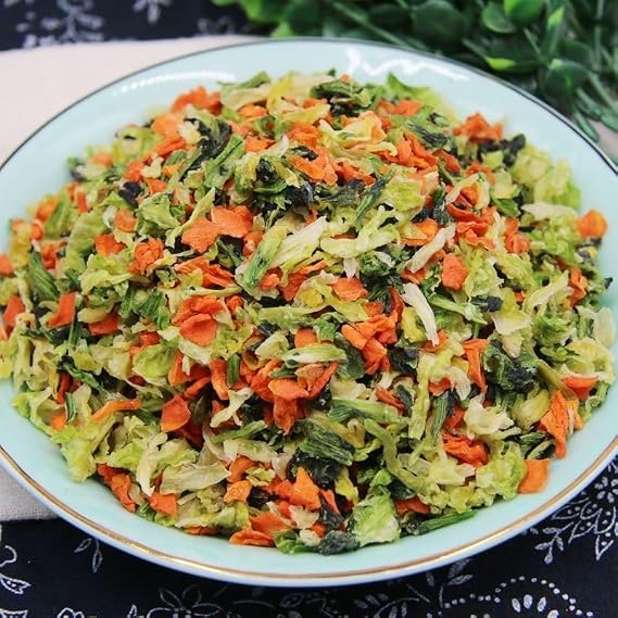 Mixed Freeze-dried Dried Vegetables 250g/bag, Dehydrated Dried Vegetable Slices, Carrots, Green Cabbage, Korean Dishes, Pure Vegetables, Salad Noodles, Vegetable Soup and Cooking Ingredients (50g)