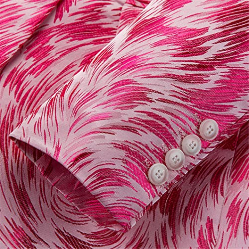 Business Anzug 2 Sets Herren Slim Dress Mantel und Hose Große Größe Kostüm Violett Asiatisch 6XL is Eur 4XL – Bild 8